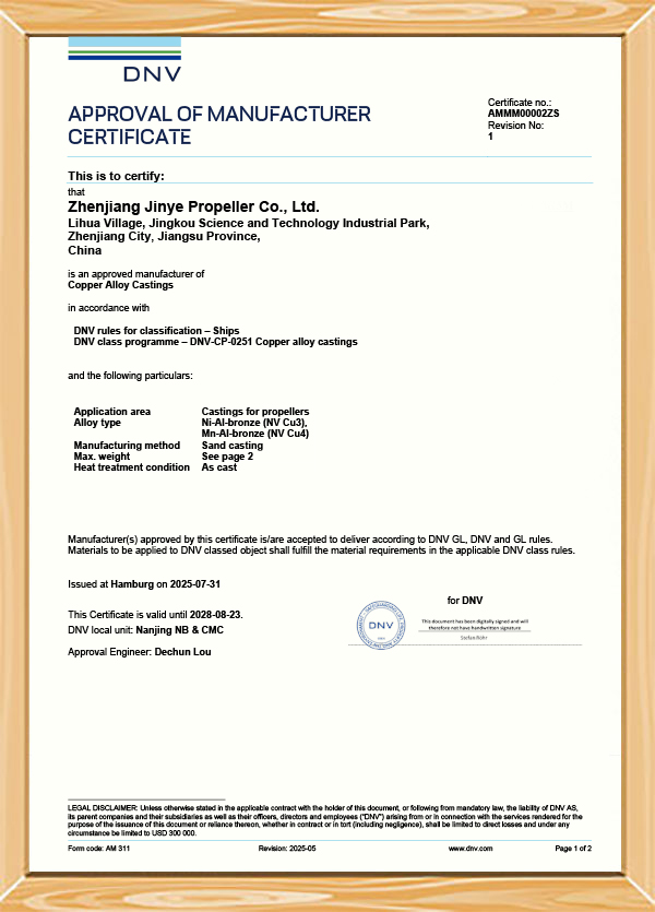 Certificado DNV